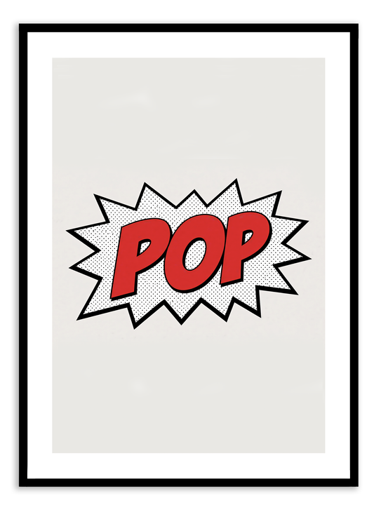 POP Text - Pop Art Print - Horizontal or Vertical