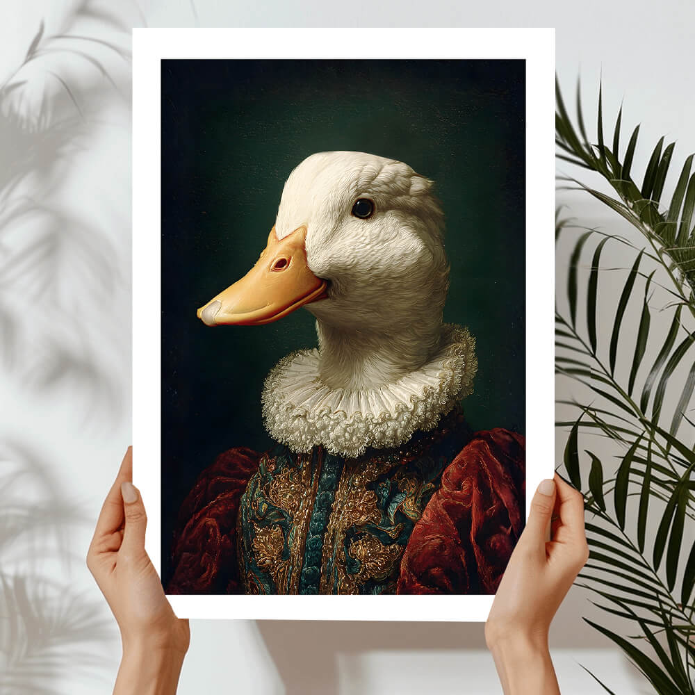 Vintage Duck Portrait – Renaissance Art Print