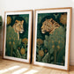 Inspirado en William Morris, Firmado - Estampado de Colibríes