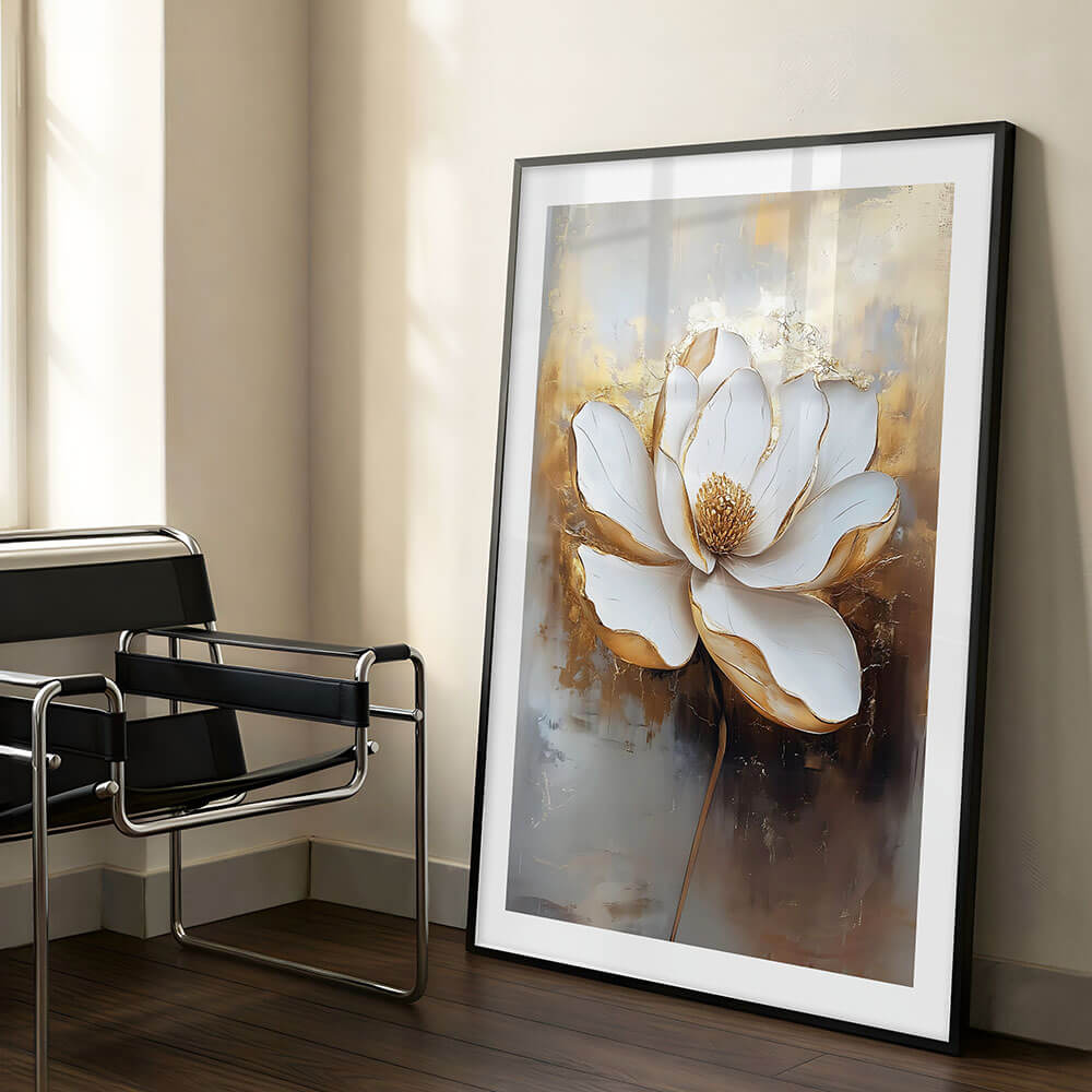 Enkelt guldblomst (B) kunsttryk