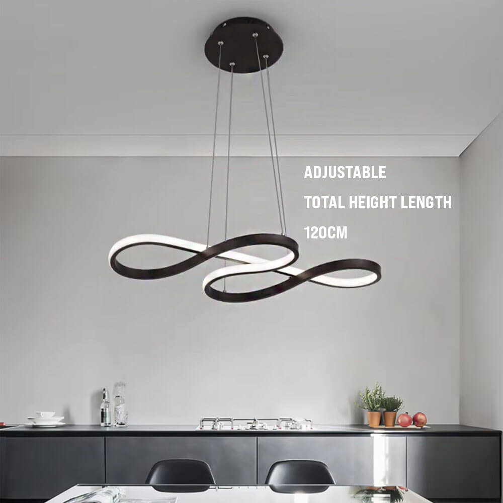 Modern Swirl Ceiling Light - 3 Colour Options