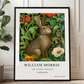 William Morris Inspired, Signed - Floral Rabbit Print