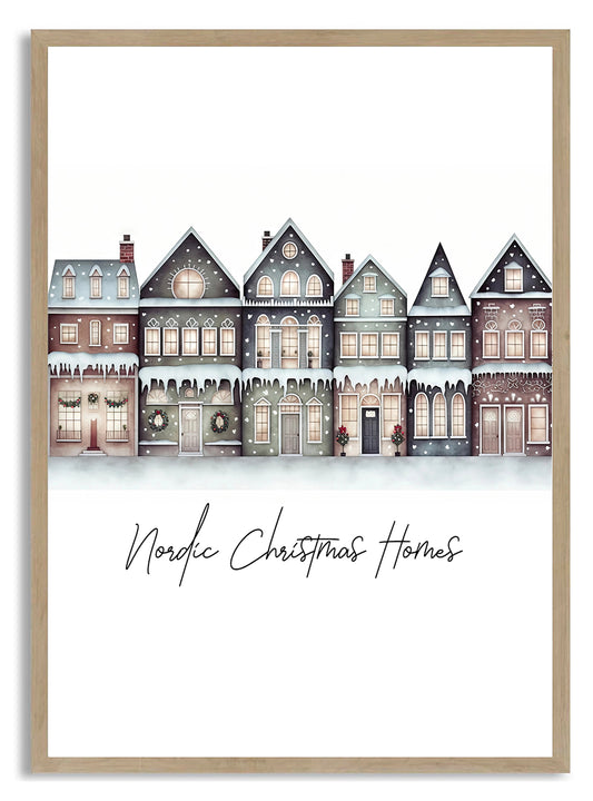 Nordic Christmas Homes Print