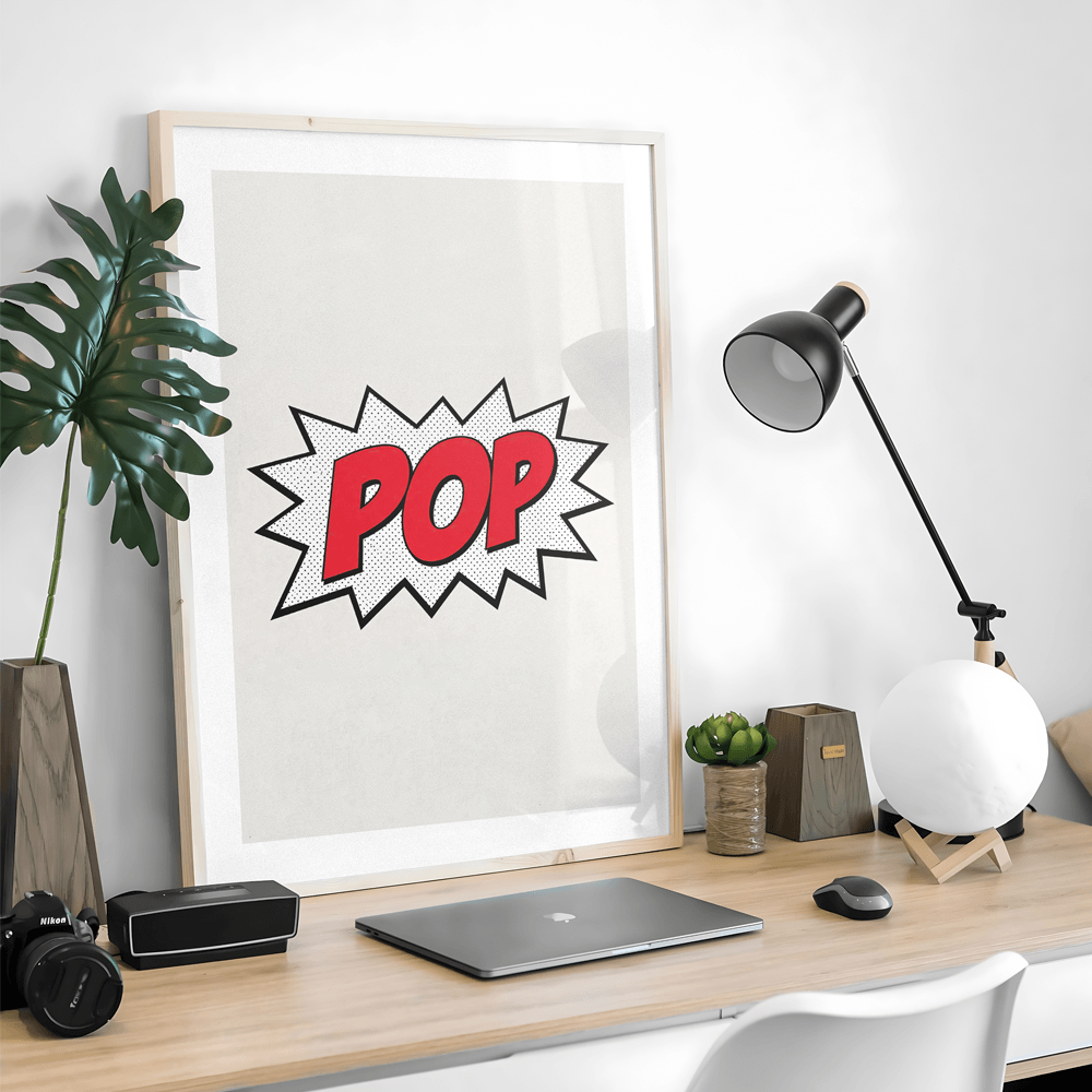 POP Text - Pop Art Print - Horizontal or Vertical