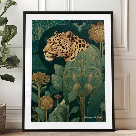 William Morris Inspired, Signed - Leopard Print