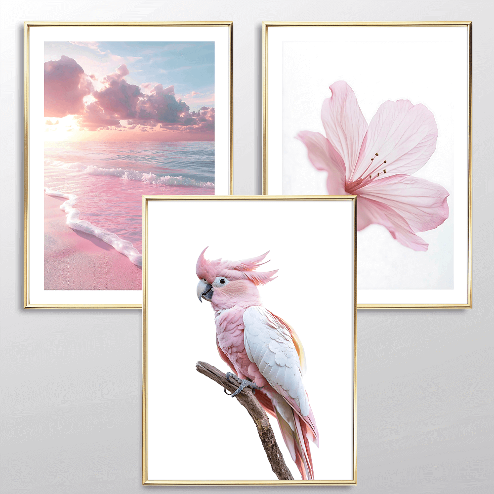 Pink Parrot Art Print