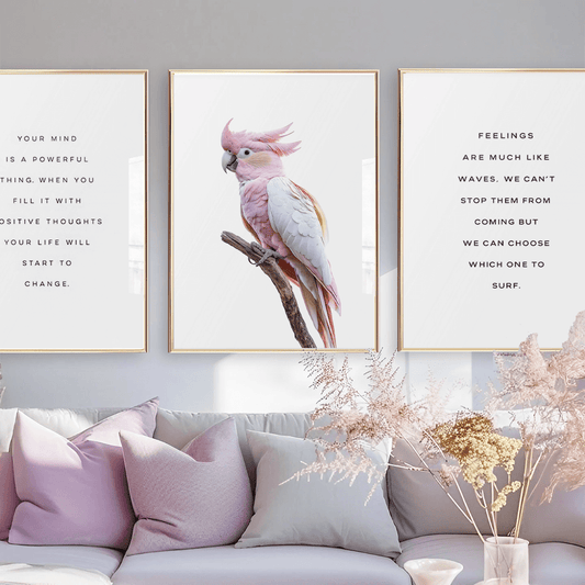 Pink Parrot Art Print