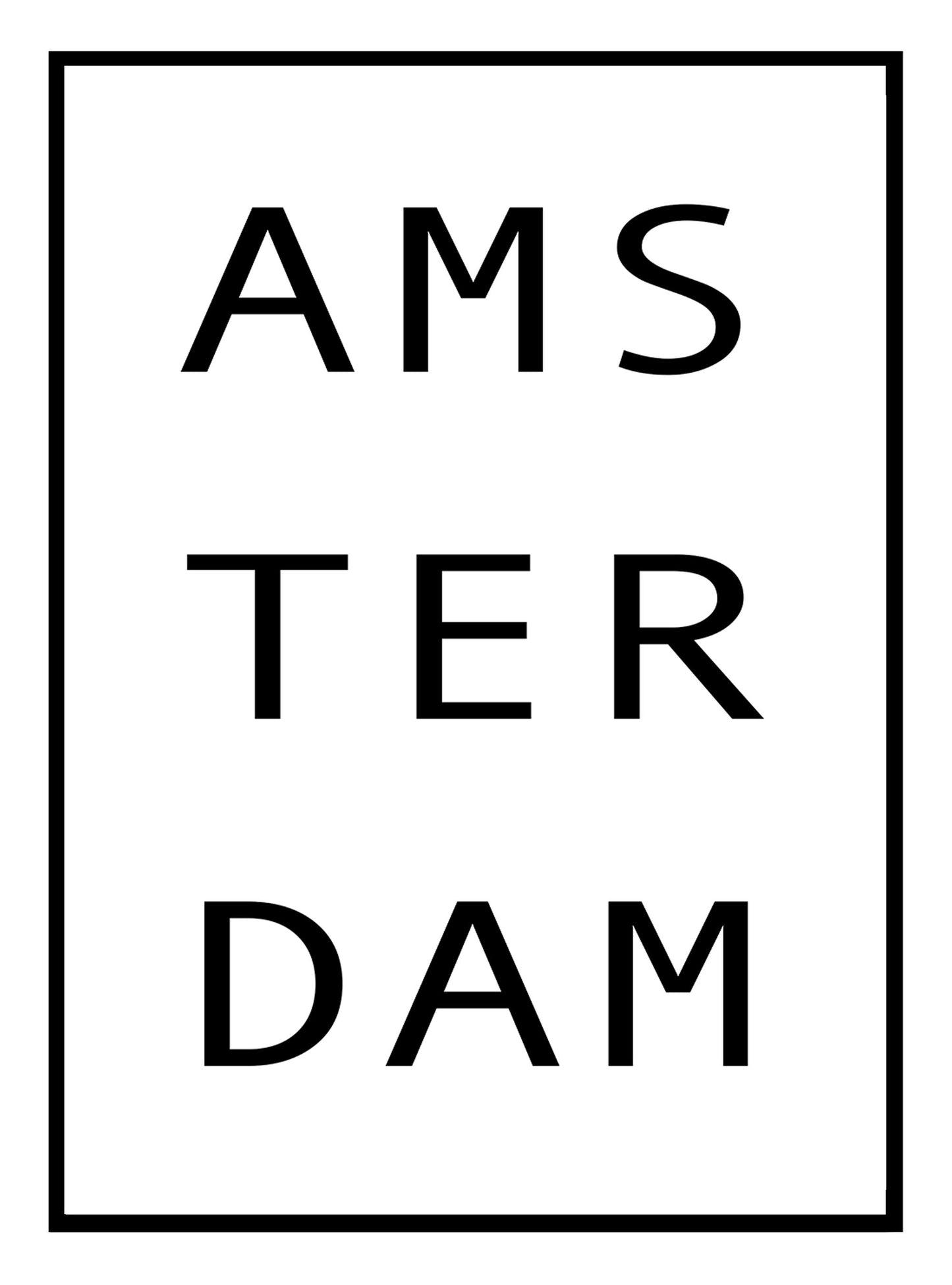 Amsterdam Typography Art Print