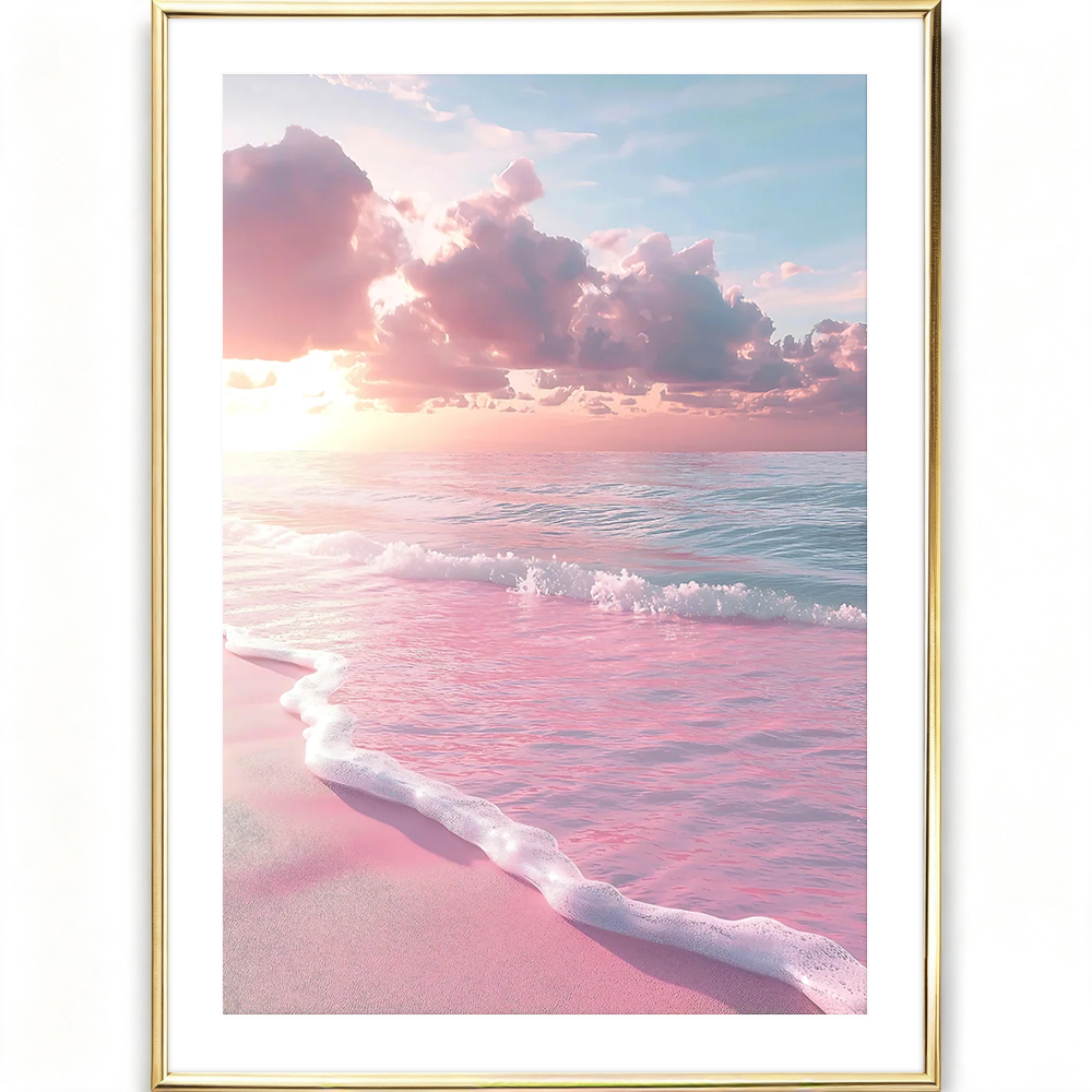 Pastellstrand kunsttrykk