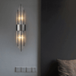 Crystal glass and black wall light, wall lamp