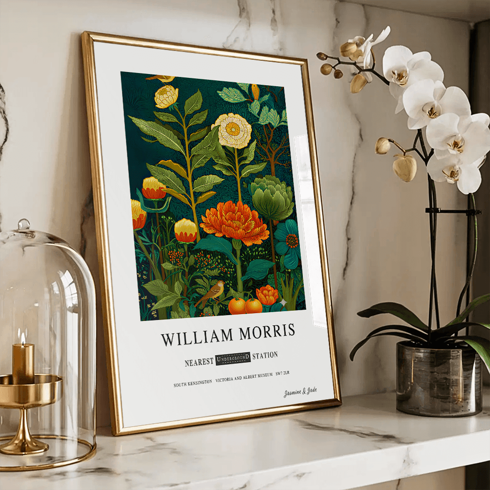 William Morris Inspired, Signed - Floral Print