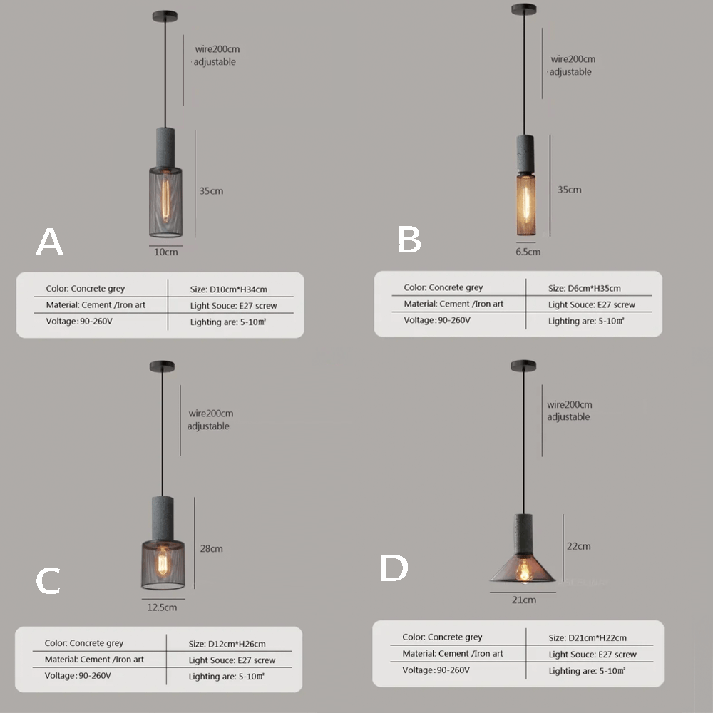 Nordic faarweg Glas Pendant Luuchten - 4 Faarwen