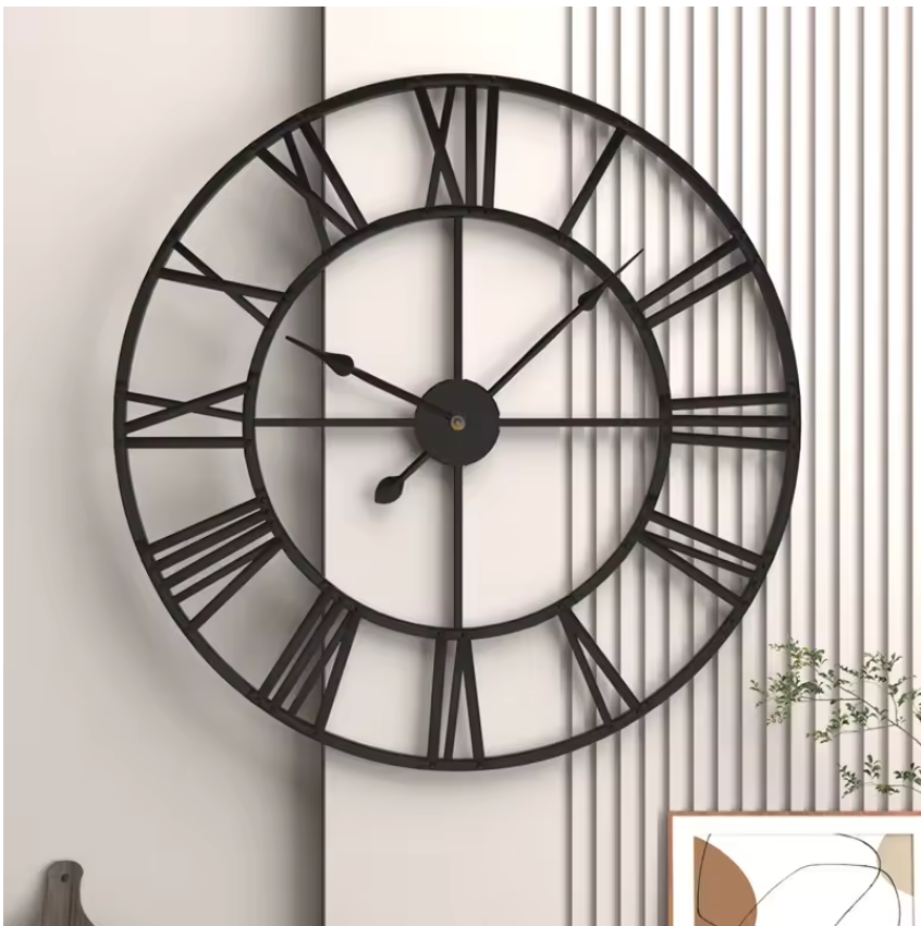 Jam dinding kerangka modern - 3 pilihan warna - 40cm atau 60cm