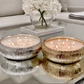Scented 7 Wick Candle - Gold Hammered Metal - 20cm