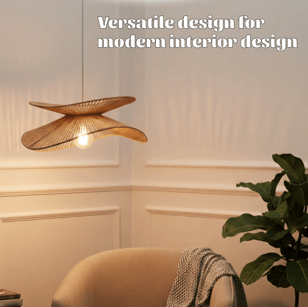 Cysgodlamp tlws crog Lotus Wabi Sabi