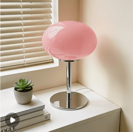 Retro Orb Glass Table Lamp - 4 Colours - USB