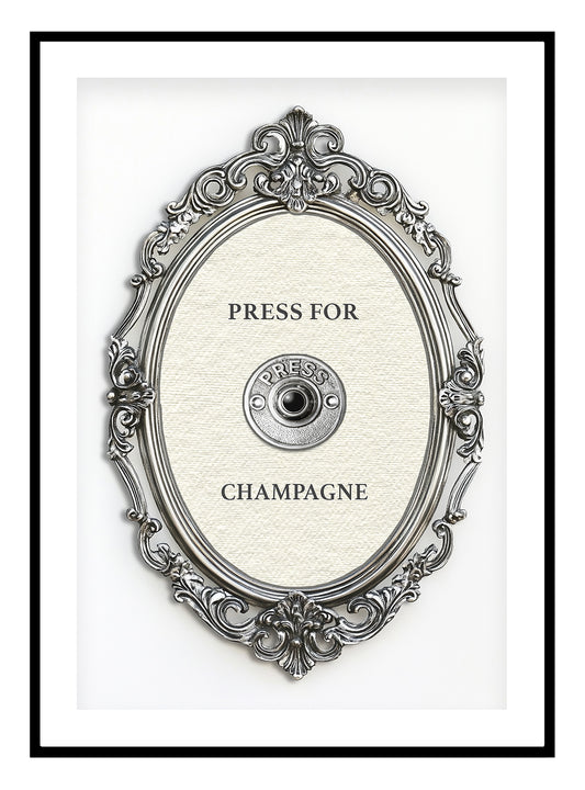 Silver Champagne Art Print