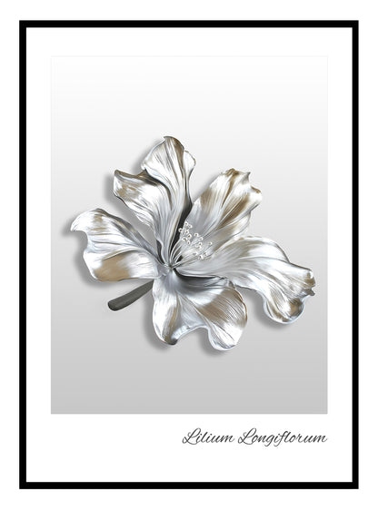 Silver Flower (A) Art Print