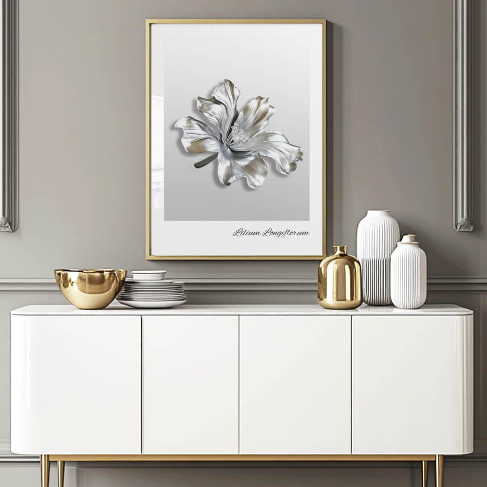 Silver Flower (A) Art Print