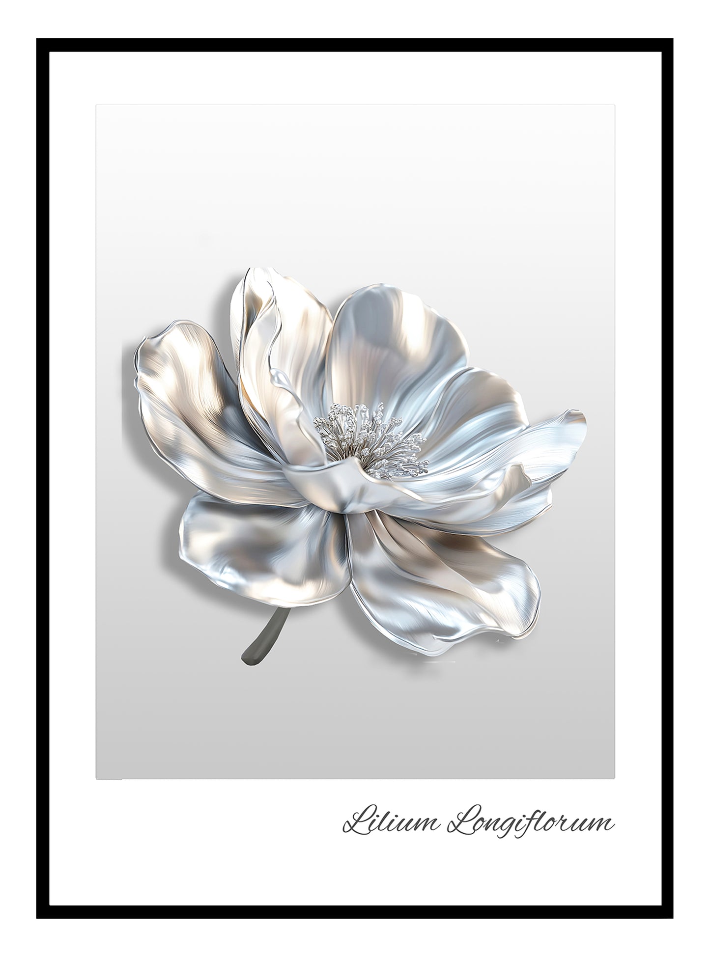 Silver Flower (C) Art Print