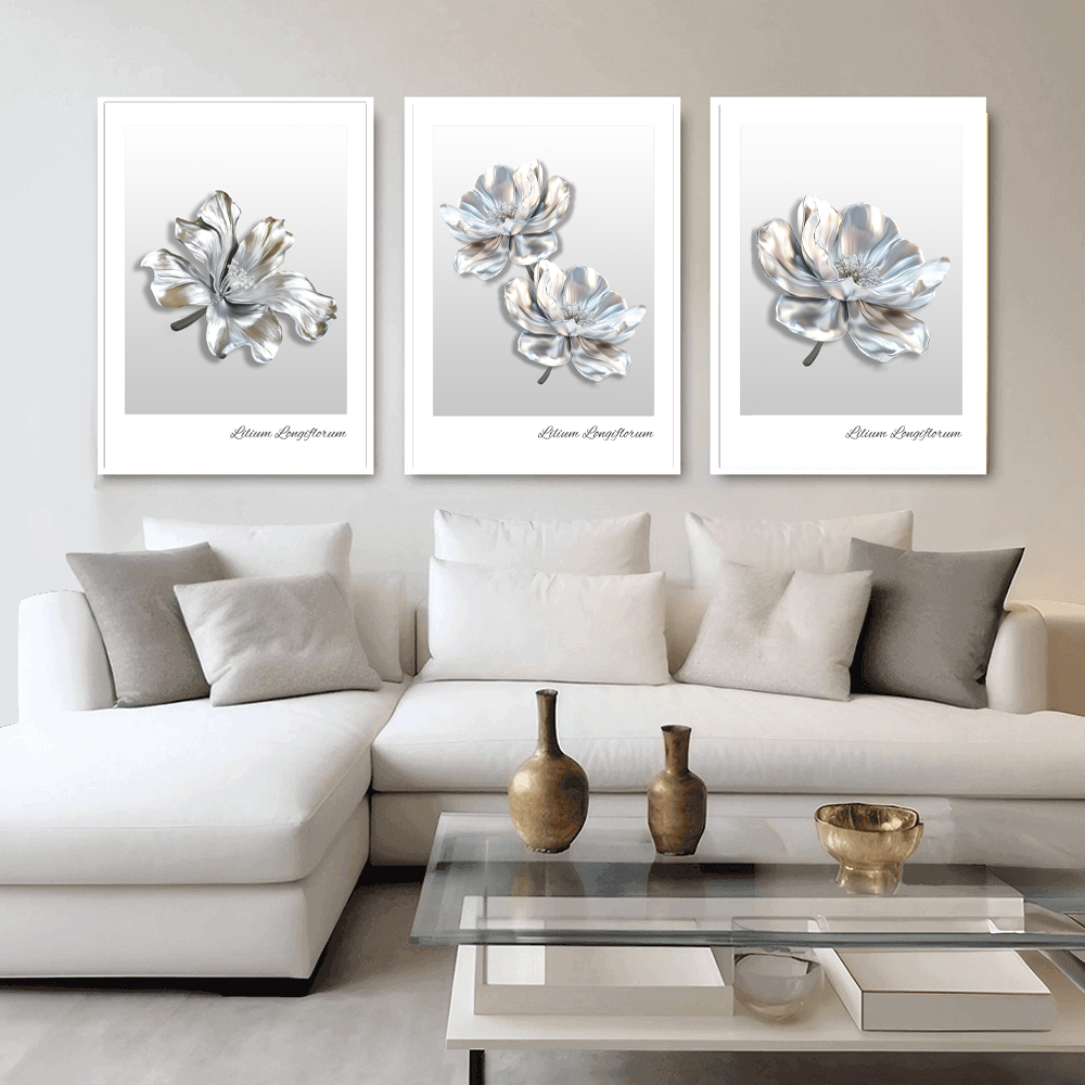 Silver Flower (C) Art Print