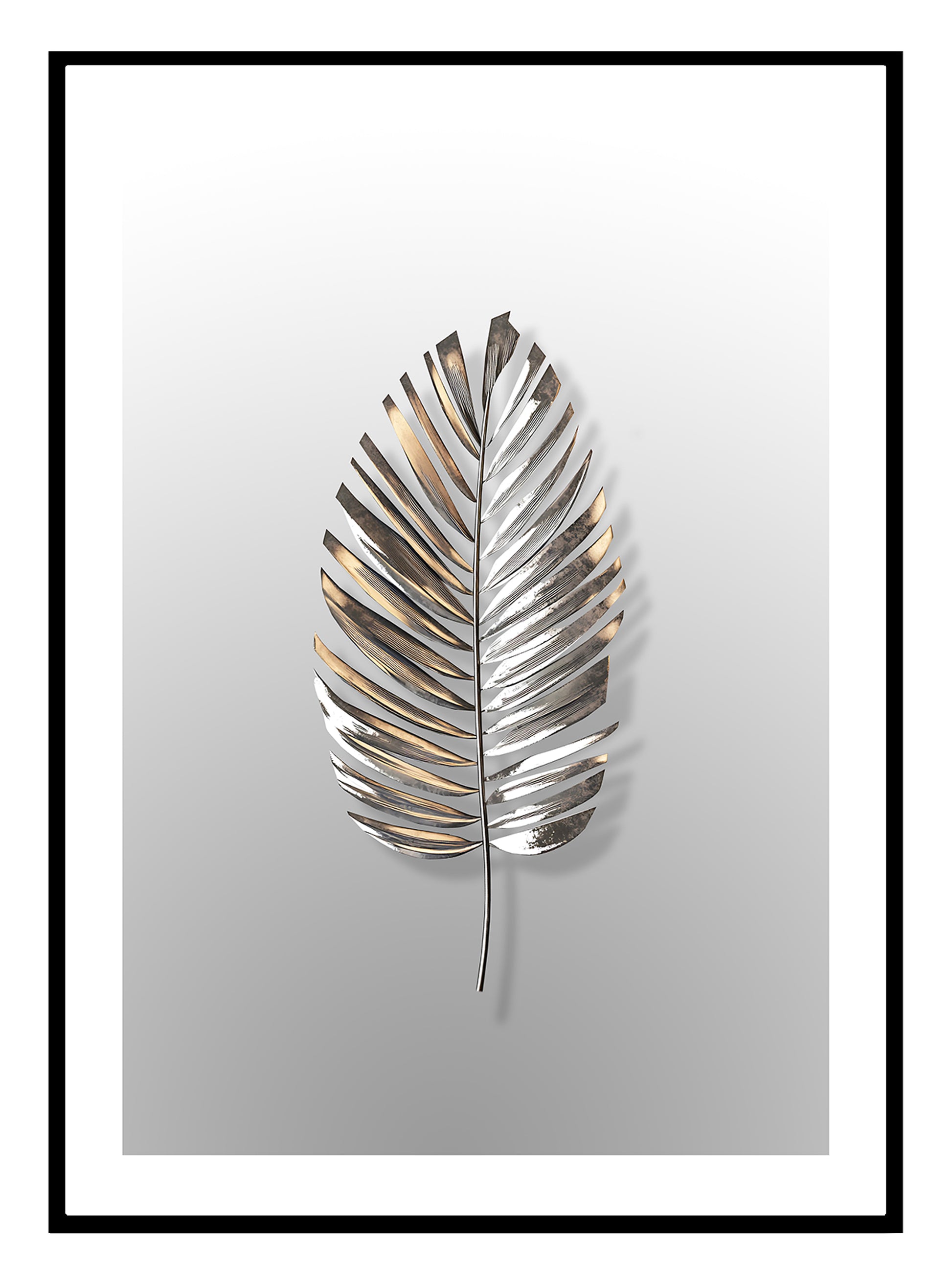 Silver Leaf Art Print