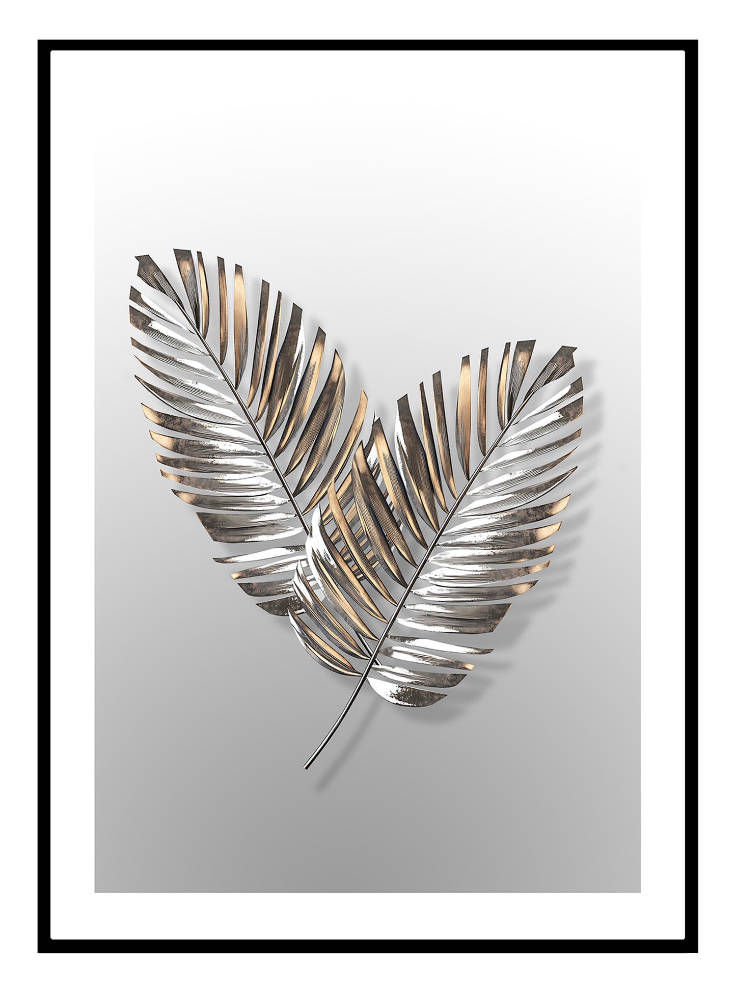 Silver Leaves Art Print