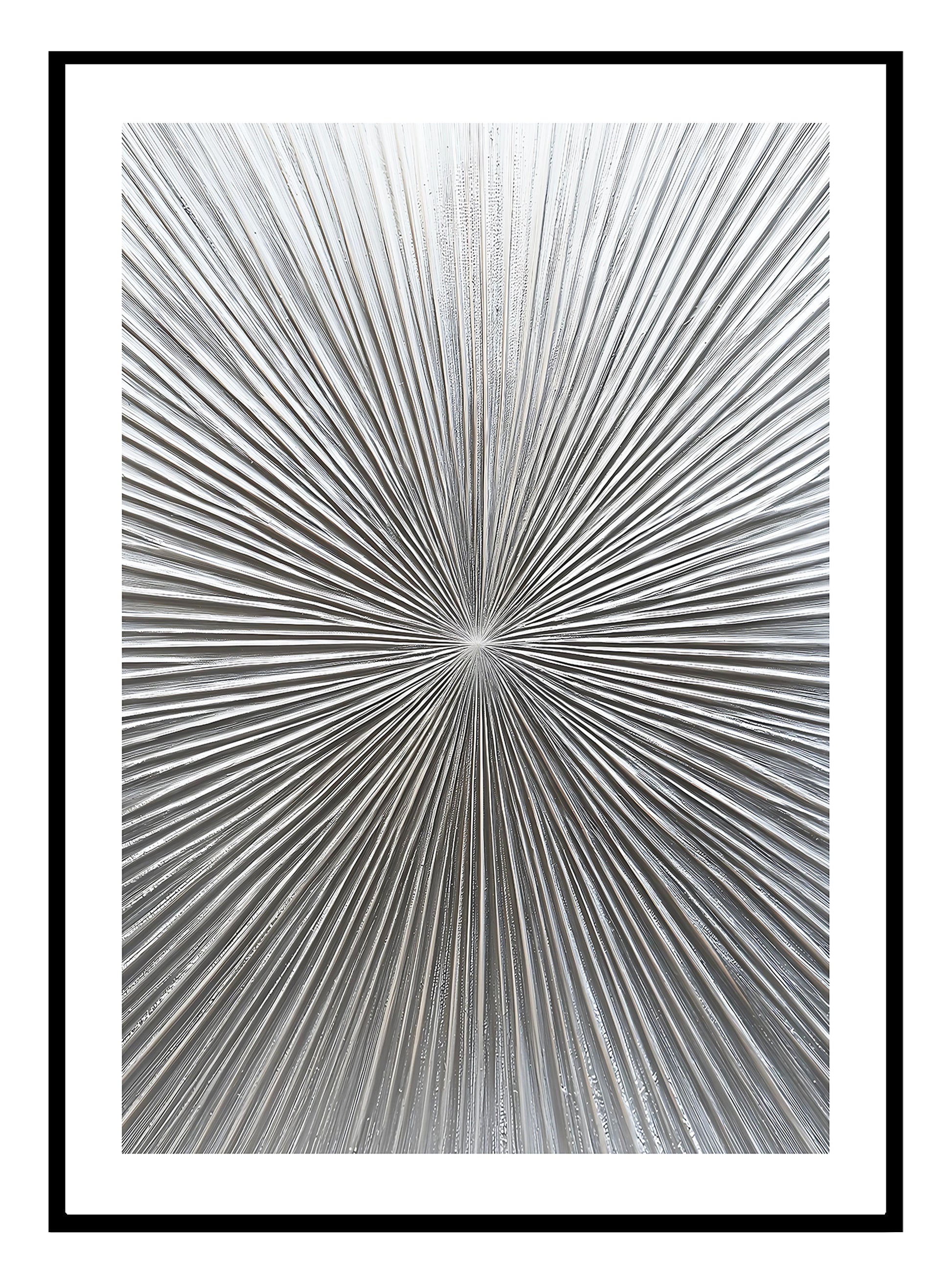 Silver Sunburst Art Print