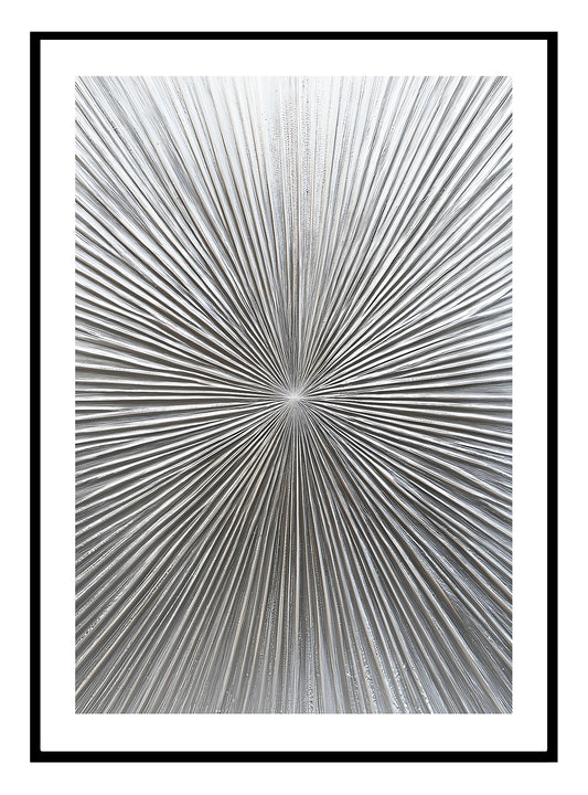 Silver Sunburst Art Print