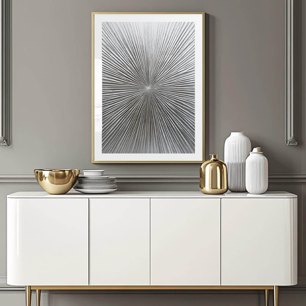 Silver Sunburst Art Print