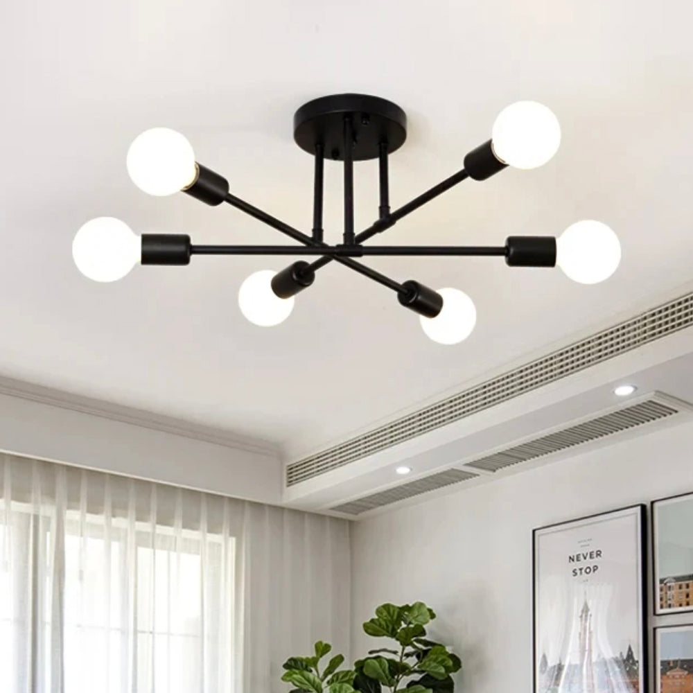 Sputnik Ceiling Light - Black