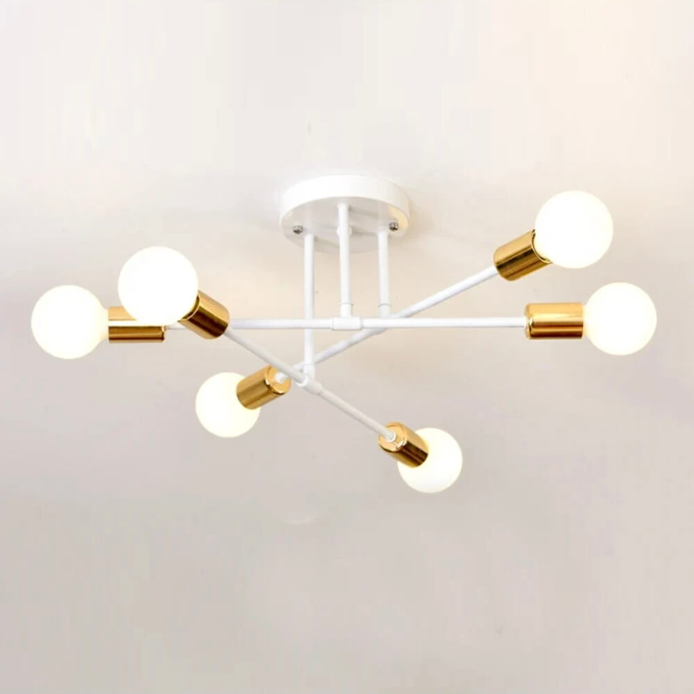 Sputnik Ceiling Light - White 