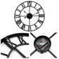 Modern Black Skeleton Wall Clock - 3 Colour Options