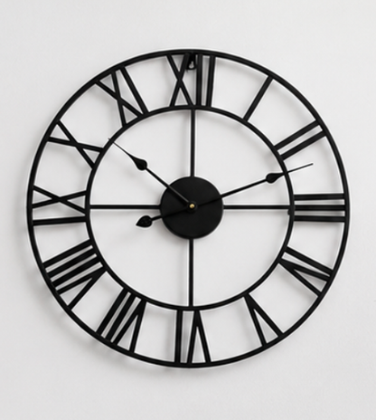 Modern Black Skeleton Wall Clock - 3 Colour Options