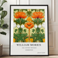 William Morris Inspired, Signed - Orange Flower Print