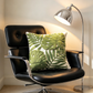 Embroidered Fern Leaf Cushion - 45 x 45cm