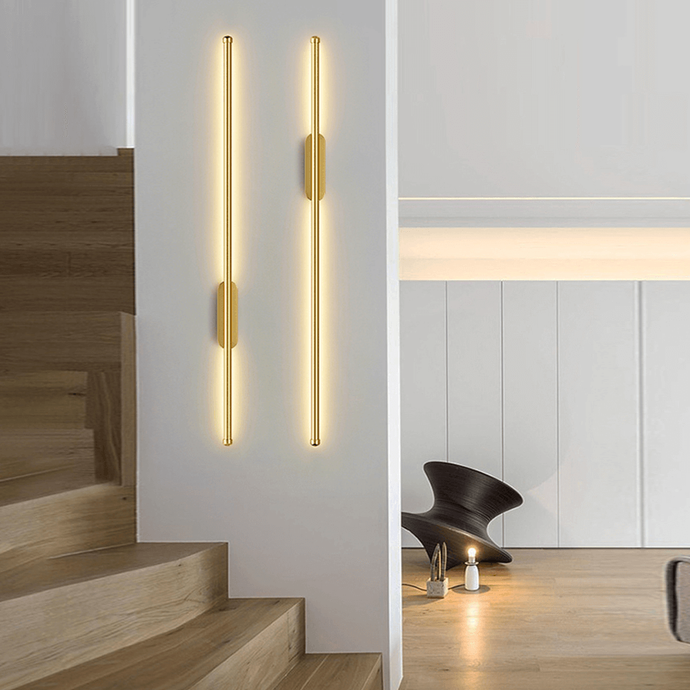 Minimalist LED Strip Wall Lamp - Gold