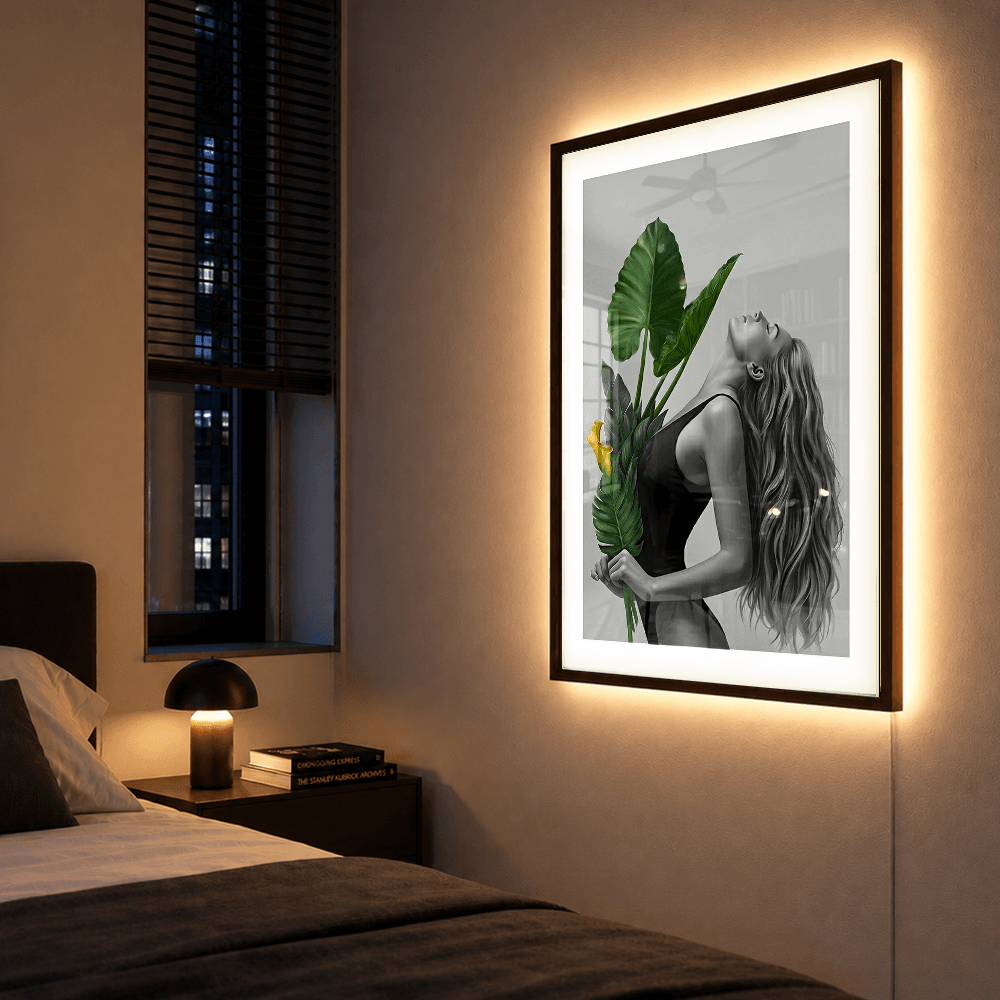 Lukisan Bingkai Film dengan Lampu LED - Gadis Botani