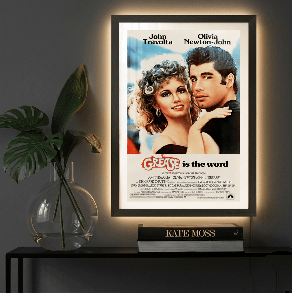 Karya Seni Bingkai Film LED Grease