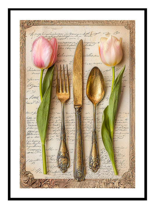 Vintage Cutlery Art Print