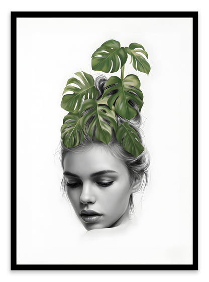Botanisk jente (C) kunsttrykk