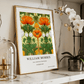 William Morris Inspired, Signed - Orange Flower Print