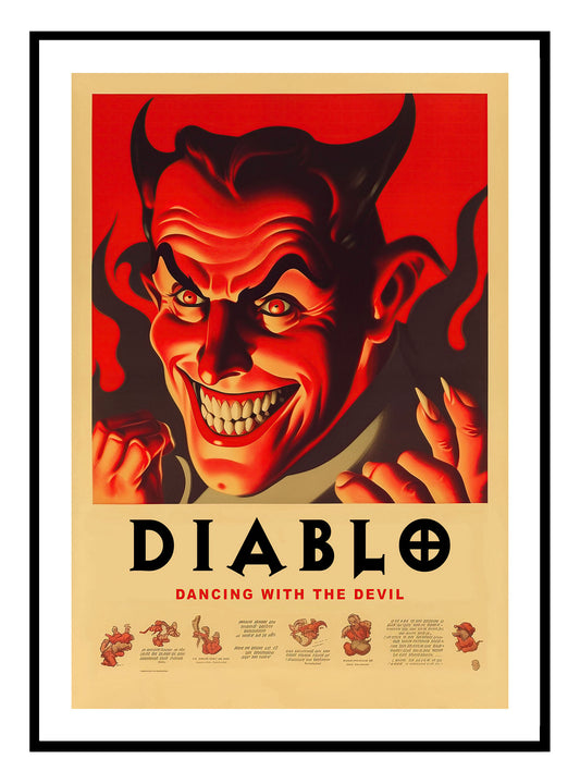 Diablo Хелоуин изкуствен печат