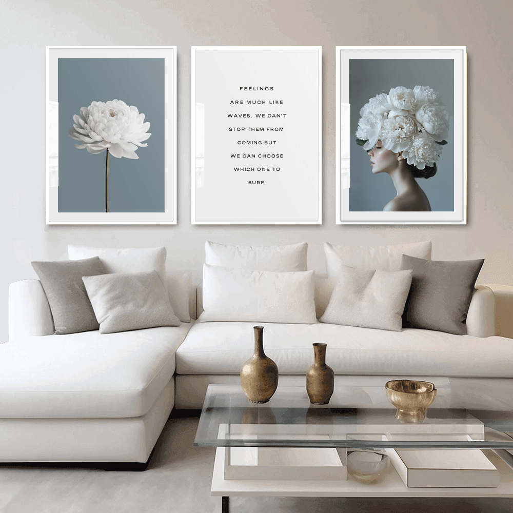 White Flowers Art Print