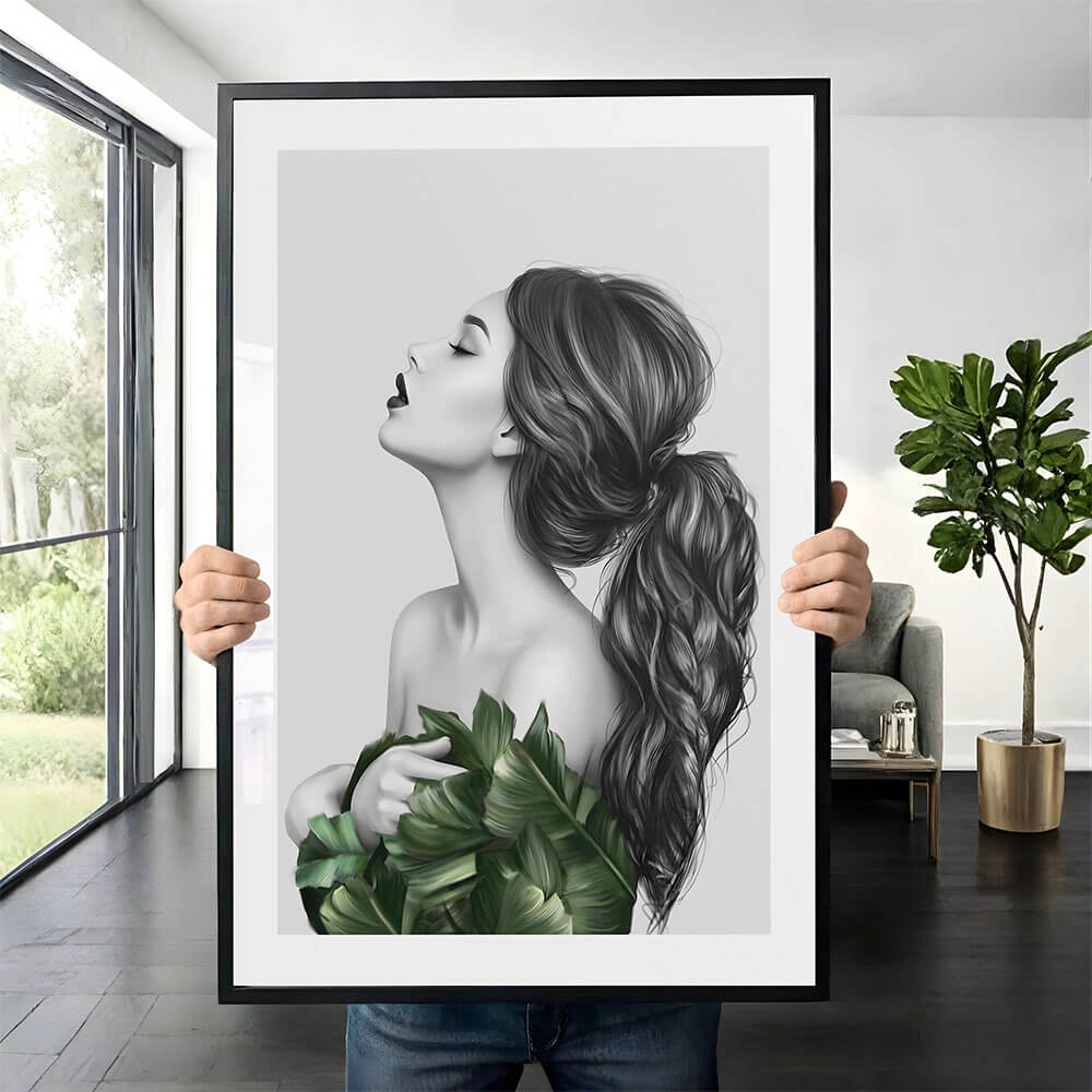 Botanisk jente (C) kunsttrykk