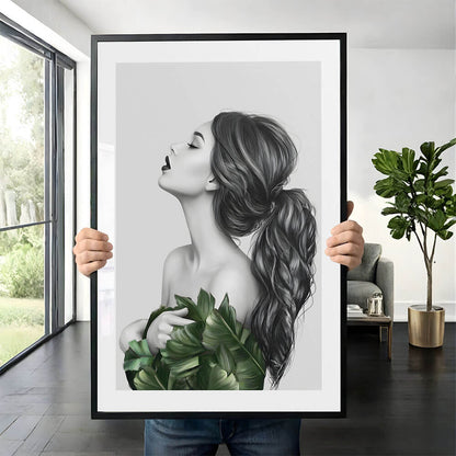 Botanisk jente (C) kunsttrykk