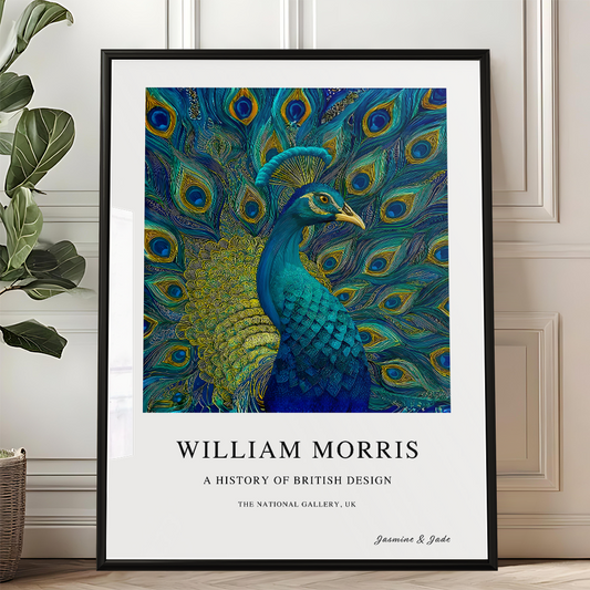 William Morris Inspired, Signed - Peacock Print (A)