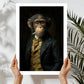 Monkey Vintage Portrait – Renaissance Art Print