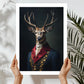 Vintage Stag Portrait – Renaissance Art Print