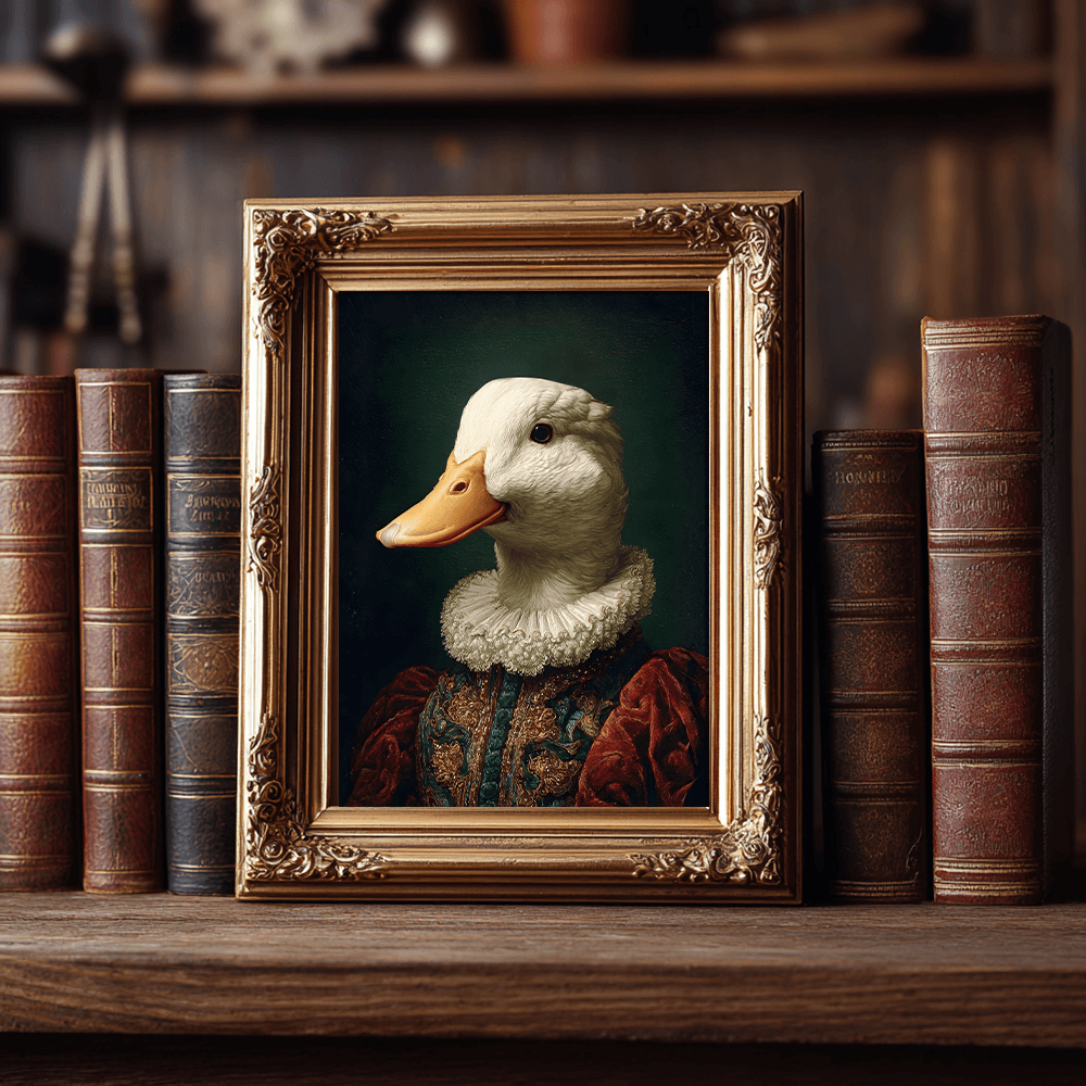 Vintage Duck Portrait – Renaissance Art Print